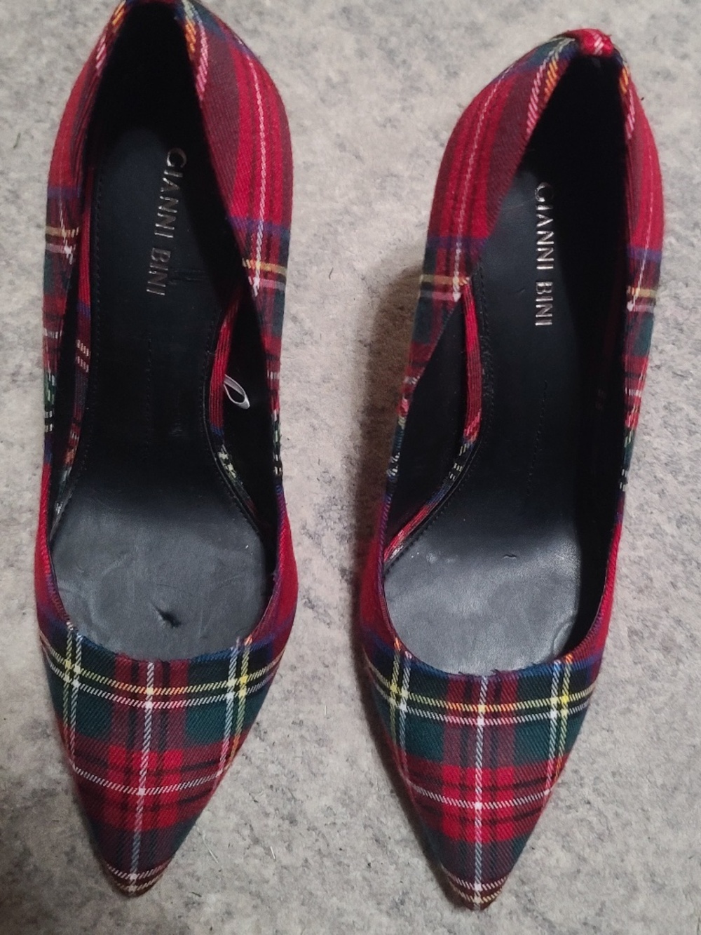 NEW Gianni Bini Ivyya Two Red Plaid Pumps size 10 M NWOT